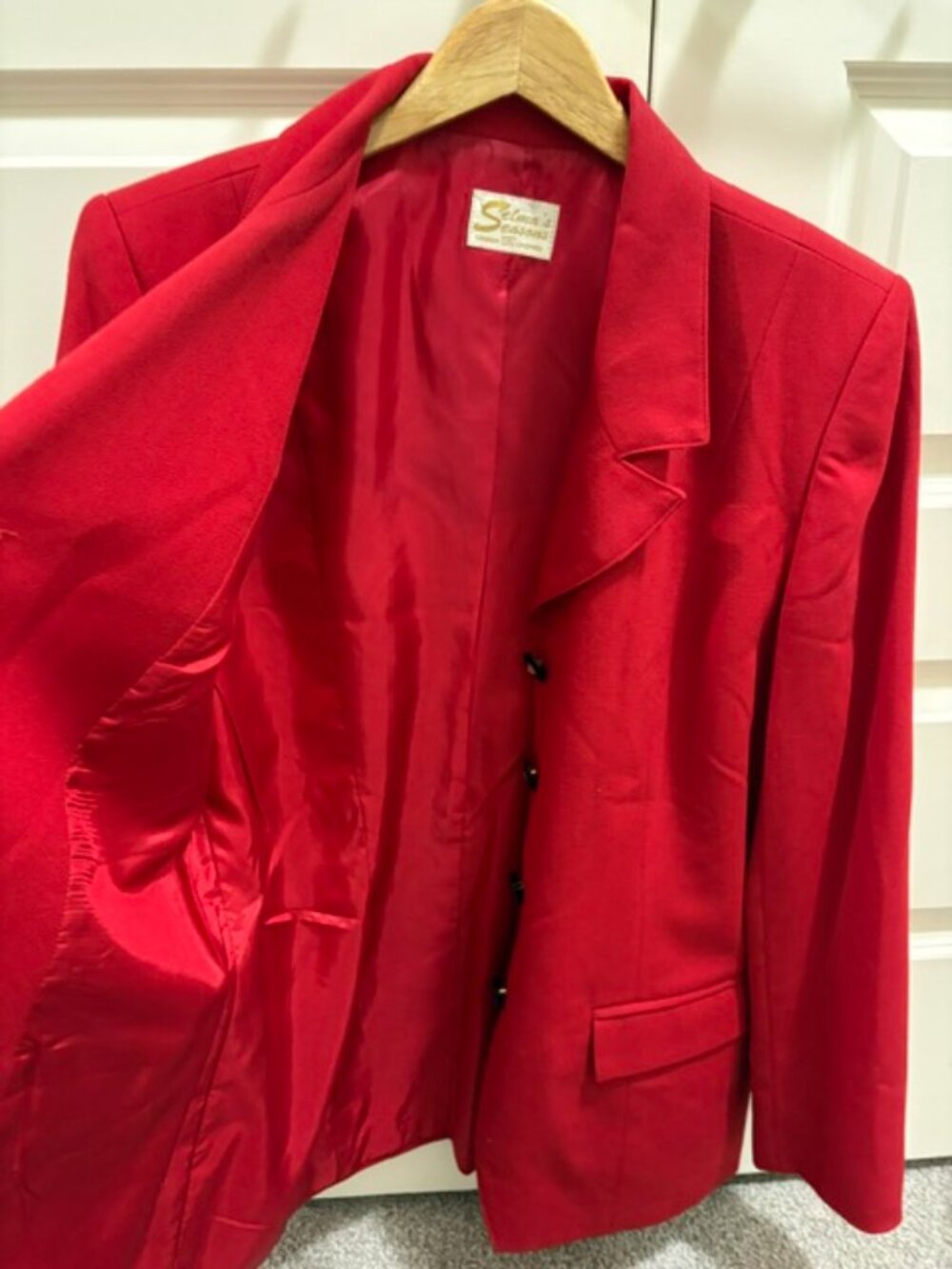 Beautiful Red Wool Blazer - Picture 7 of 9